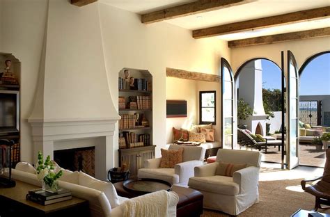 Modern mediterranean architecture can follow either spanish or italian design. Alcove Bookcase - Mediterranean - living room - Chris ...