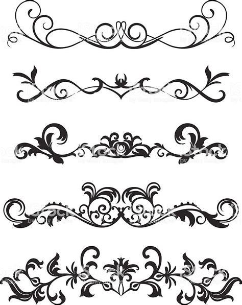 A Various Scroll Designs Scroll Design Stencil Designs Art