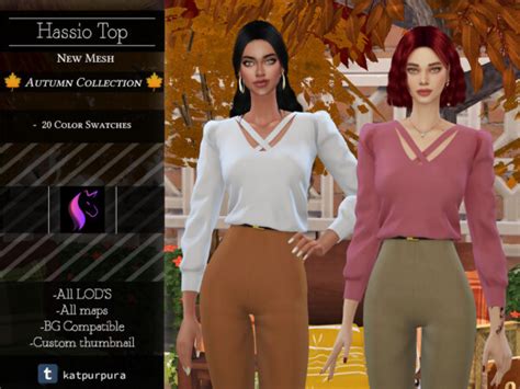 Hassio Top By Katpurpura From Tsr • Sims 4 Downloads