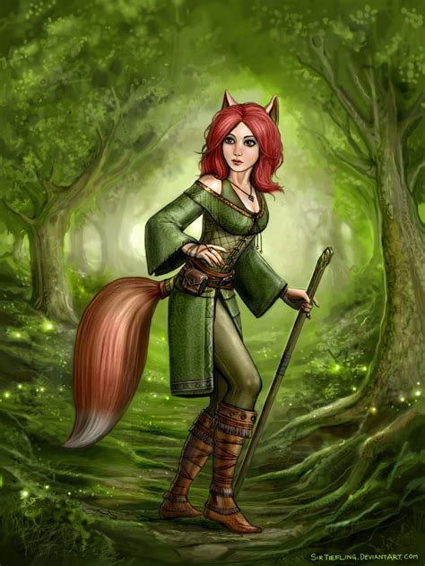 Fox Girl By Sirtiefling On Deviantart