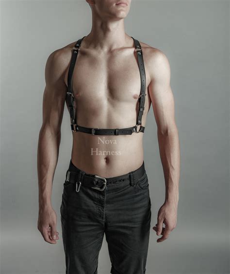 Body Harness Chest Harness Men Mens Leather Harness Bdsm Etsy