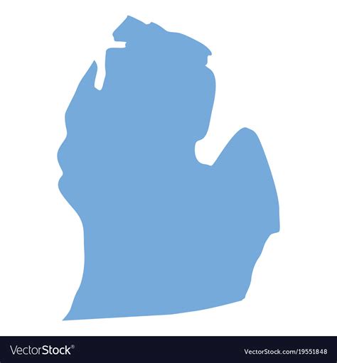 Michigan State Map Royalty Free Vector Image Vectorstock
