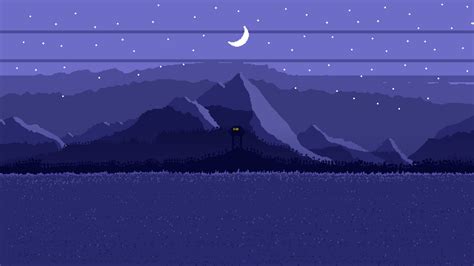Pixel Art Night Landscape By Chelaphynx On Deviantart