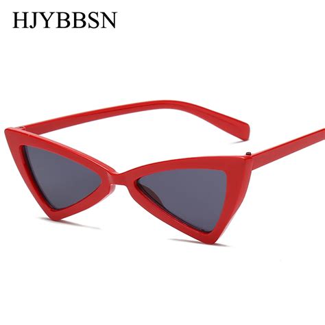 Buy Hjybbsn 2018 Red Triangle Sunglasses Sexy Women Brand Designer Vintage Cat