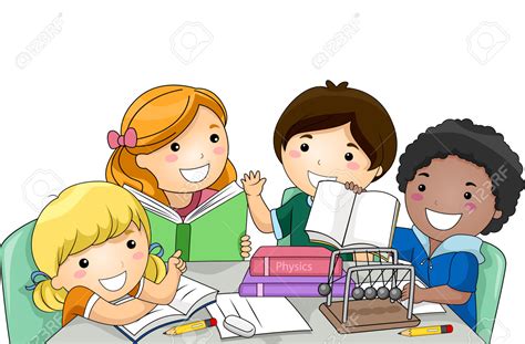 Kids Physics Group Study Clipart Station