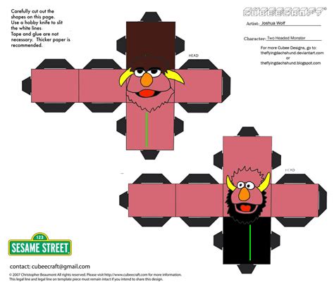 Need synonyms for headed paper? Two Headed Monster Paper Toy | Free Printable Papercraft Templates