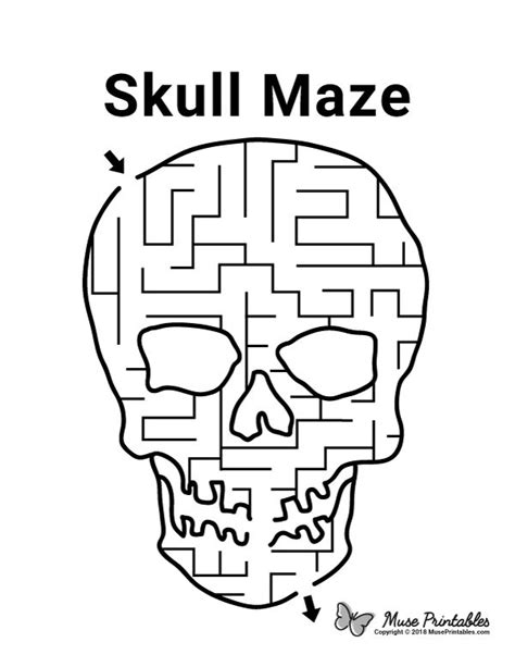 Free Printable Skull Maze Download It At