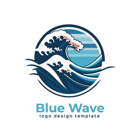 Blue Wave Logo Template Water Wave Vector Logo Design Water Wave Logo
