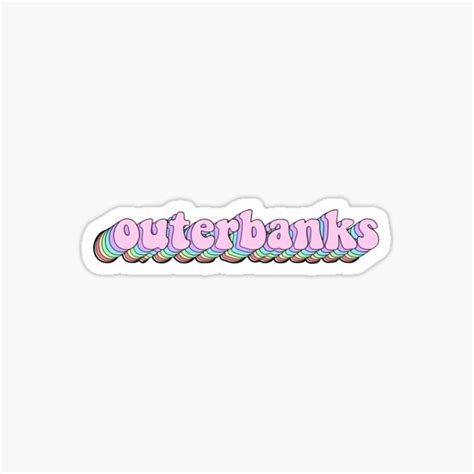 Outerbanks Sticker Sticker For Sale By Phoebebullock Redbubble
