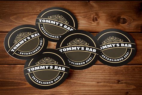 9 100 X Round Personalised Custom Home Bar Beer Mats Etsy
