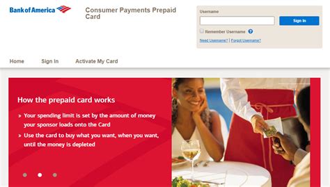 The company offers the direct deposit using this account, to their employees, who do not have a checking account. www.bankofamerica.com/kitchenaid - Login To Your Bank of America prepaid card - icreditcardlogin