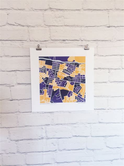 East Carolina University Map Print