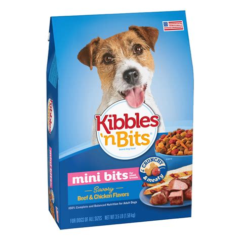 Not all dog foods are made the same. Small Breed Mini Bits Savory Beef & Chicken Flavors ...