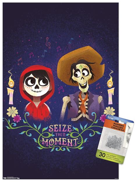 Disney Pixar Coco Remember Me Wall Poster With Push Pins 14725 X 22