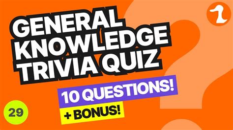 Trivia Quiz 10 Questions Bonus Youtube
