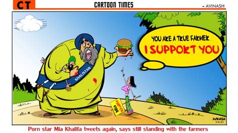 Porn Star Mia Khalifa Tweets Again Says ‘still Standing With The Farmers’ Cartoon Times