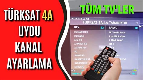 Türksat 4A Uydu Kanal Ayarlama KURULUM 2022 En Güncel YouTube