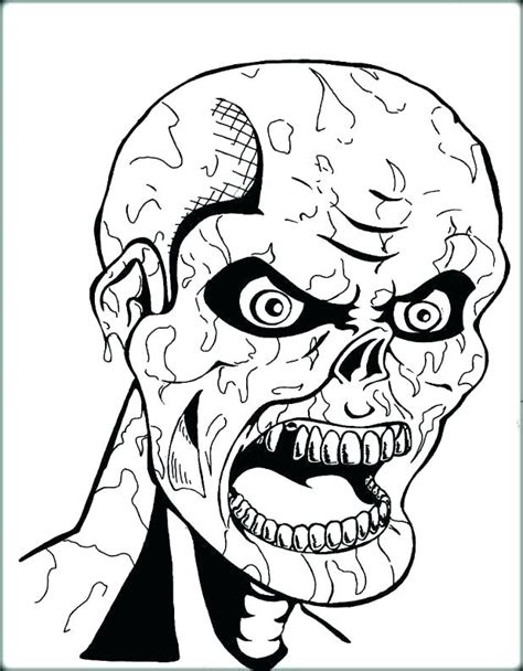 Creepy Monster Coloring Pages At Getdrawings Free Download