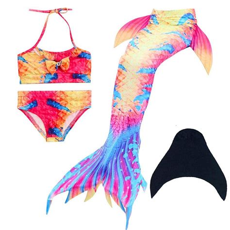 Buy Mermaid Tail Swimsuit Monofin Swimsuit Girl Swimming Mermaid