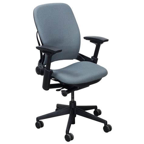 This chair moves with you to provide lumbar support and encourage a healthy posture. Steelcase Leap V2 Used Task Chair, Blue Gray | National ...