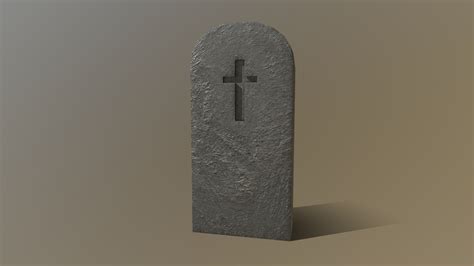 simple tombstone download free 3d model by thunder thunderpwn [ca9f048] sketchfab