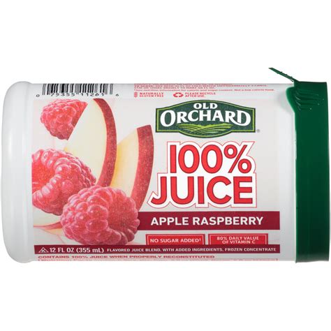 Old Orchard Apple Raspberry 100 100 Flavored Juice Blend 12 Oz