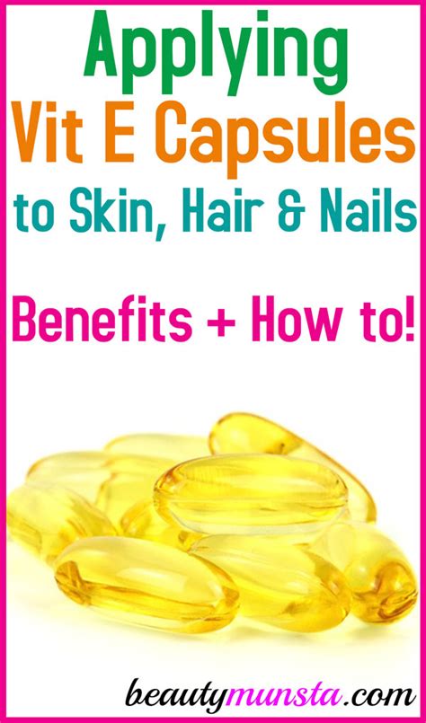 Vitamin e has been recently getting a lot of attention for its ability to treat and repair hair and skin. Benefits of Applying Vitamin E Capsules for Beautiful Skin ...