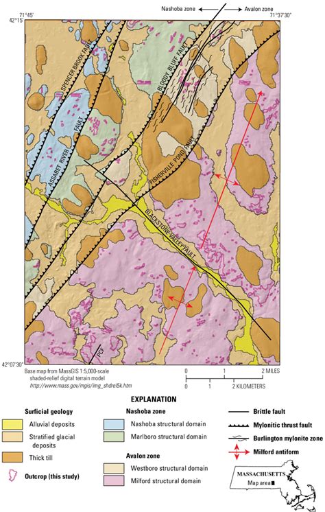 Simplified Geologic Map Of The Grafton Quadrangle Showing The Surficial