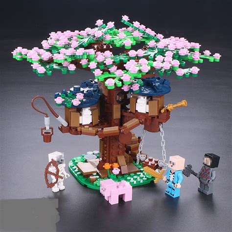 Tree House Minecraft Minifigures Lego Compatible Toy