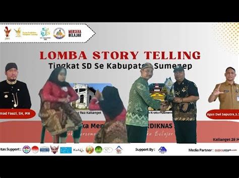 Lomba Story Telling Tingkat Sd Mi Se Kabupaten Sumenep Youtube