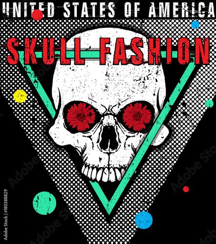 Skull T Shirt Graphic Design Stock Image And Royalty Free Vector