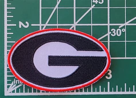 Georgia Bulldogs 3 G Iron On Embroidered Patch ~free Ship Ebay