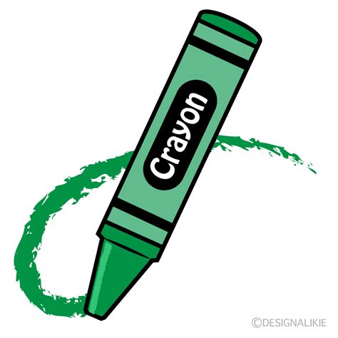 Drawing Green Crayon Clip Art Free Png Image｜illustoon
