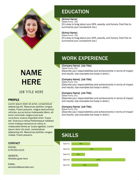 Editable Cv Template Resume Template For Ms Word Modern Resume Porn Sex Picture