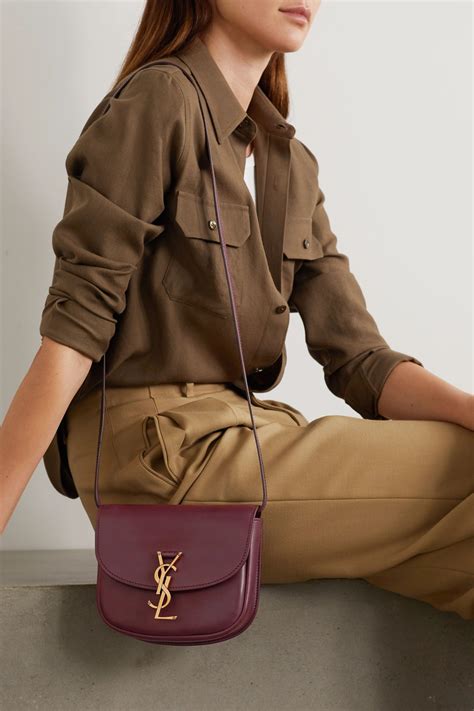 Burgundy Kaia Small Leather Shoulder Bag Saint Laurent In 2021