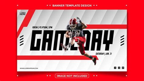 Premium Vector American Football Match Editable Banner Design