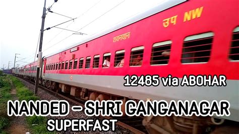 Nanded Shri Ganganagar Superfast Via Abohar
