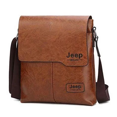 Jeep Buluo Man Leather Messenger Bag Male Cross Body Shoulder Business