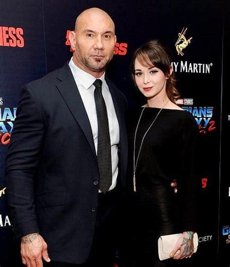 Dave Batista With His Wife