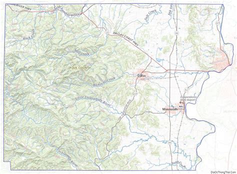 Topographic Map Of Polk County Oregon Polk County Us Map Topographic
