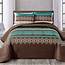 3 Piece Southwestern Quilts Bedspreads In Queen Size Bedding Sets