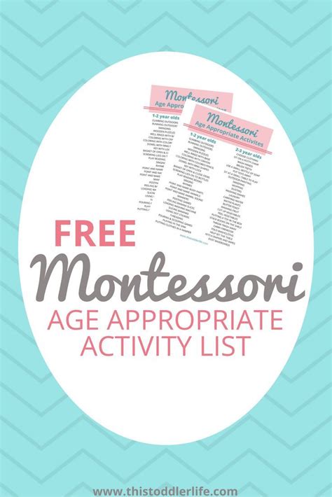 Montessori Basics Age Appropriate Activity List What Is Montessori