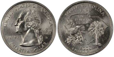 2000 Sc South Carolina State Quarter Roll Denver Mint Steinmetz