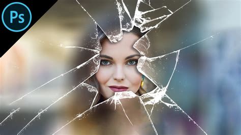 how to make a broken glass effect on photoshop 2020 with w4a creations youtube