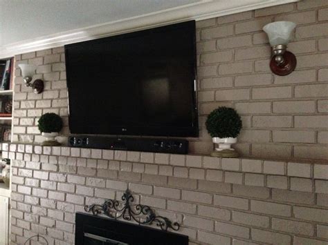 Mounting Tv On Brick Wall Hiding Cables Ravishing E Journal Stills