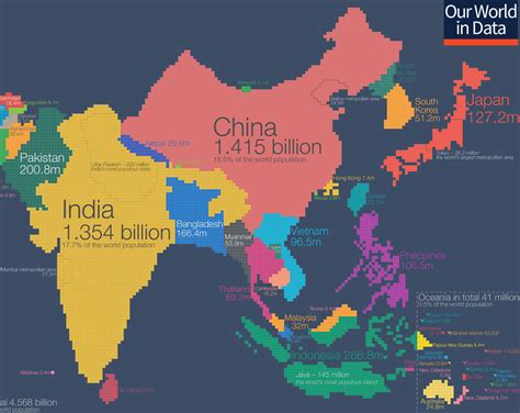 El Mapa Del Mundo Redibujado En Función De La Población De Cada País