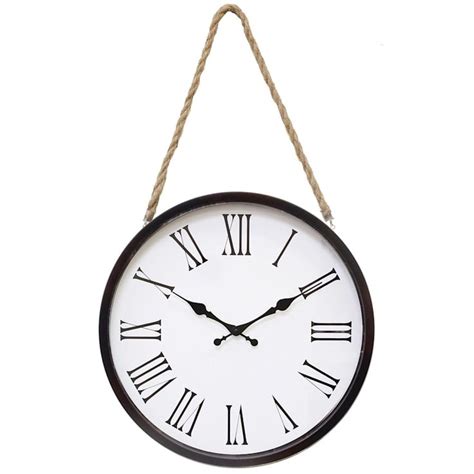 Tortoise Round Hanging Wall Clock With Rope 16 Clock Wall Clock