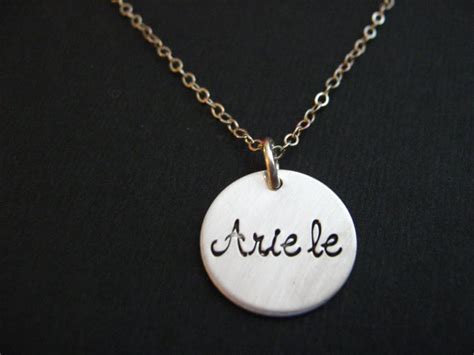 Sterling Silver Disc Necklace Silver Name Necklace Girls Name