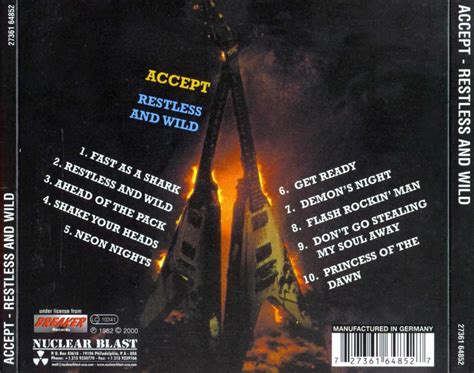 Classic Rock Covers Database Accept Restless And Wild 1982