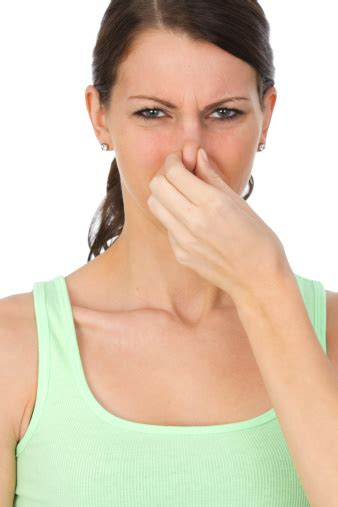 Woman Holding Her Nose Stock Photo Download Image Now Cut Out